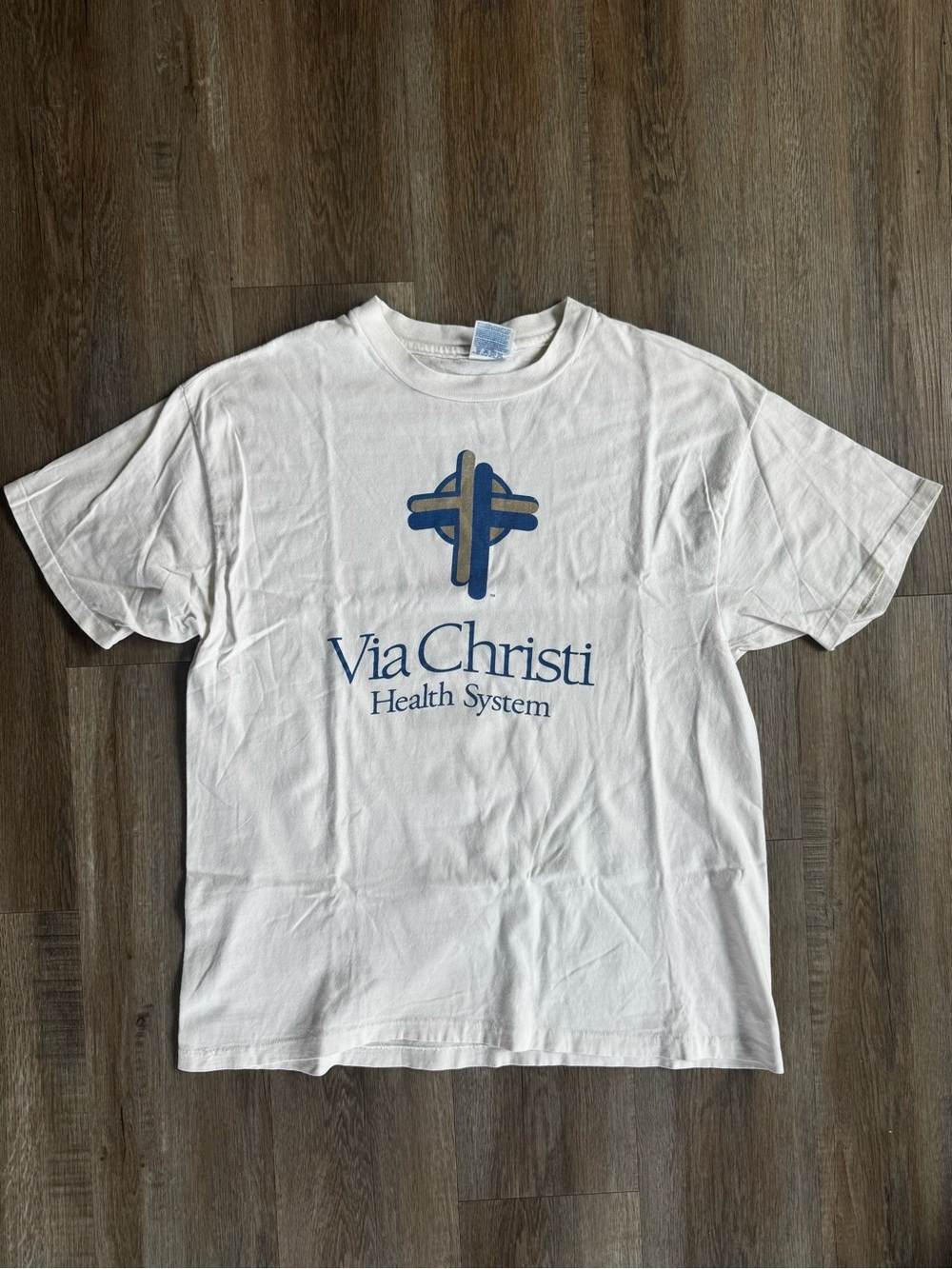 Vintage 90s Via Christi Now We Are One Christian T-Shirt - size XL single stitch
